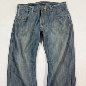 Levis‎ 514 Jeans Mens 34x30 Blue Straight Leg Dark Wash Denim Casual